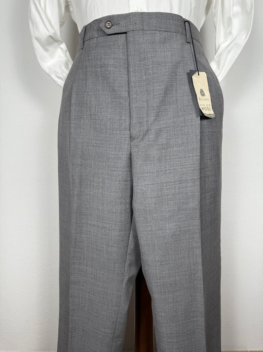 Pantalone anni ‘90 fresco lana grigio chiaro (NOS) - tg. 54/56