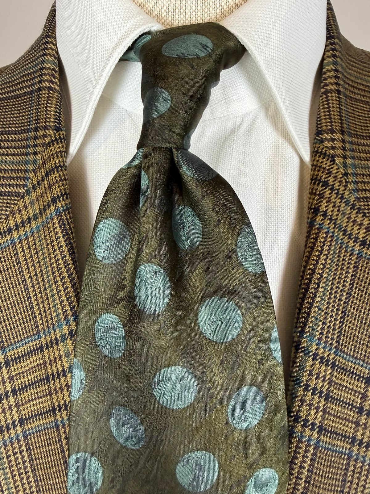 Cravatta Ermenegildo Zegna pois verde jacquard