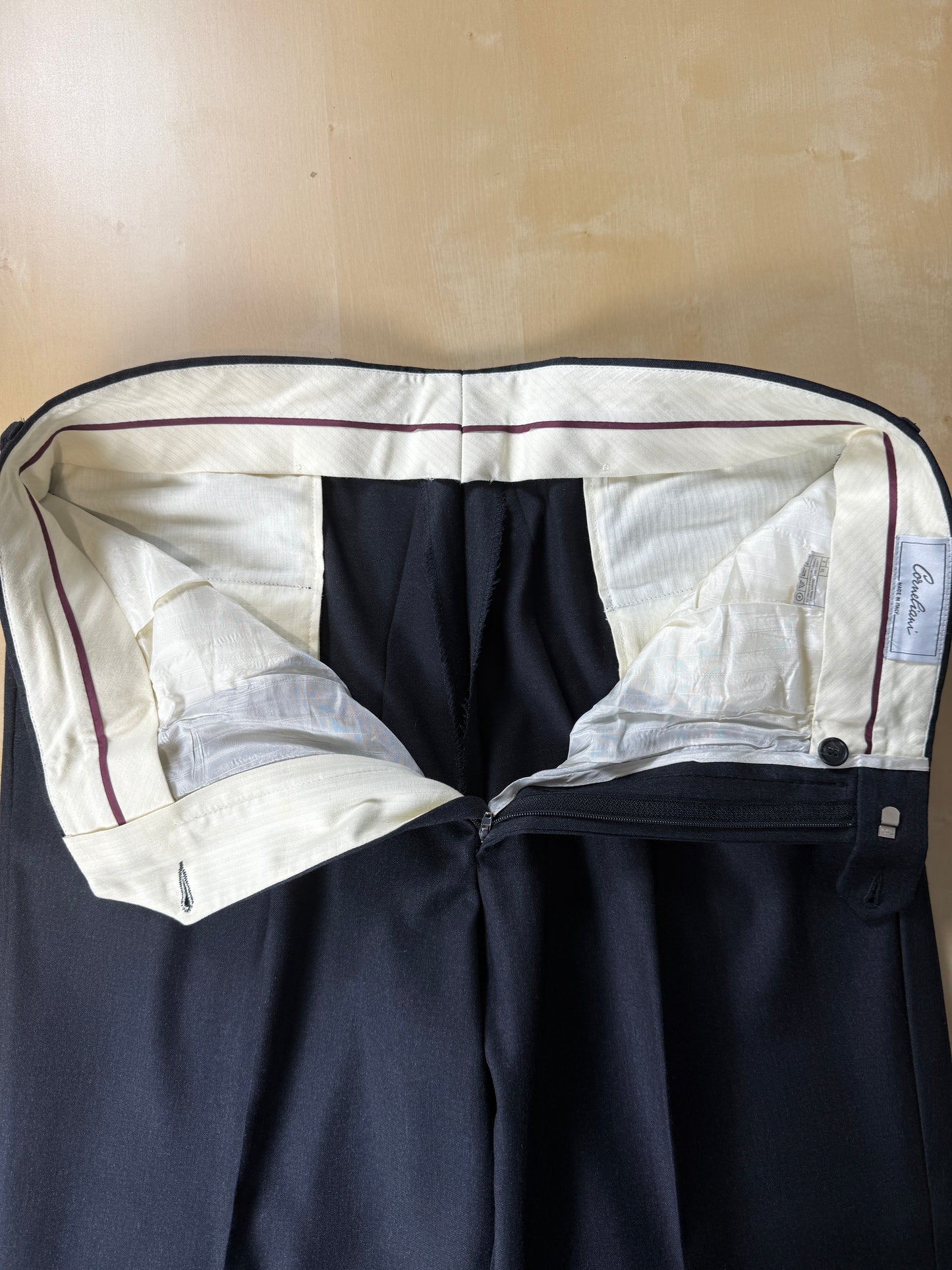 Completo Corneliani anni ‘90 flanella antracite - tg. 50/52