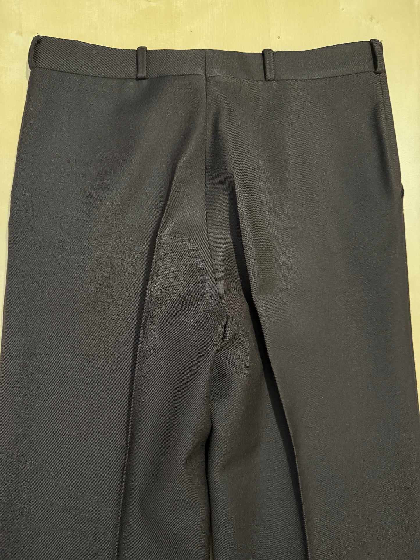 Completo 3 pezzi anni ‘70 a zampa in flanella marrone - tg. 44/46