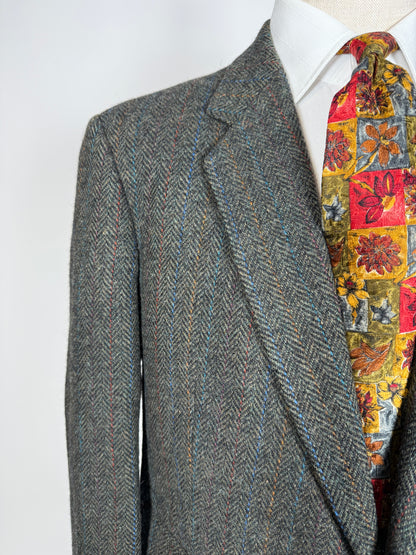 Giacca Daks shetland tweed spigato - tg. 52/54