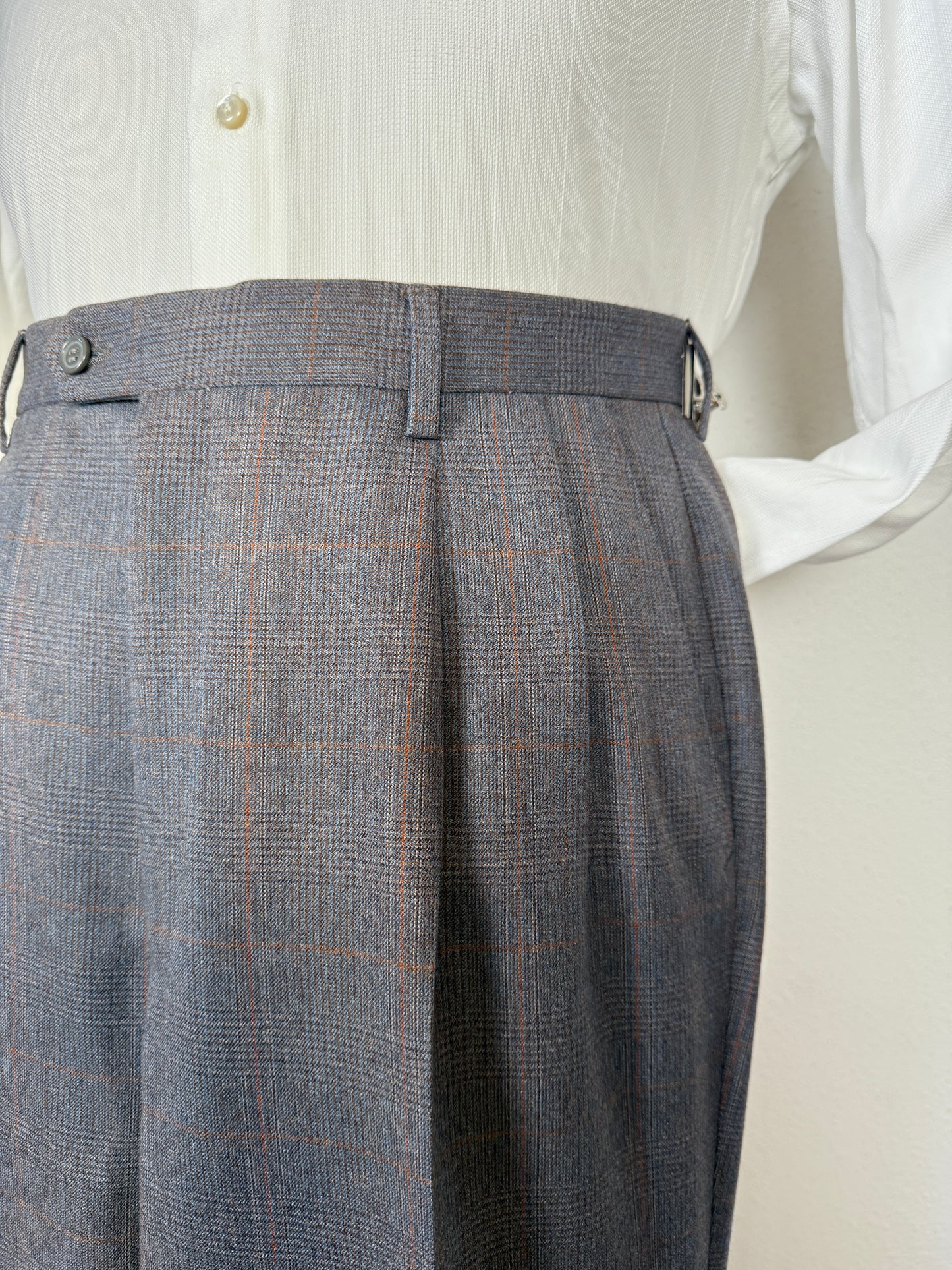 Completo doppiopetto anni ‘70/‘80 flanella principe di Galles (NOS) - tg. 48