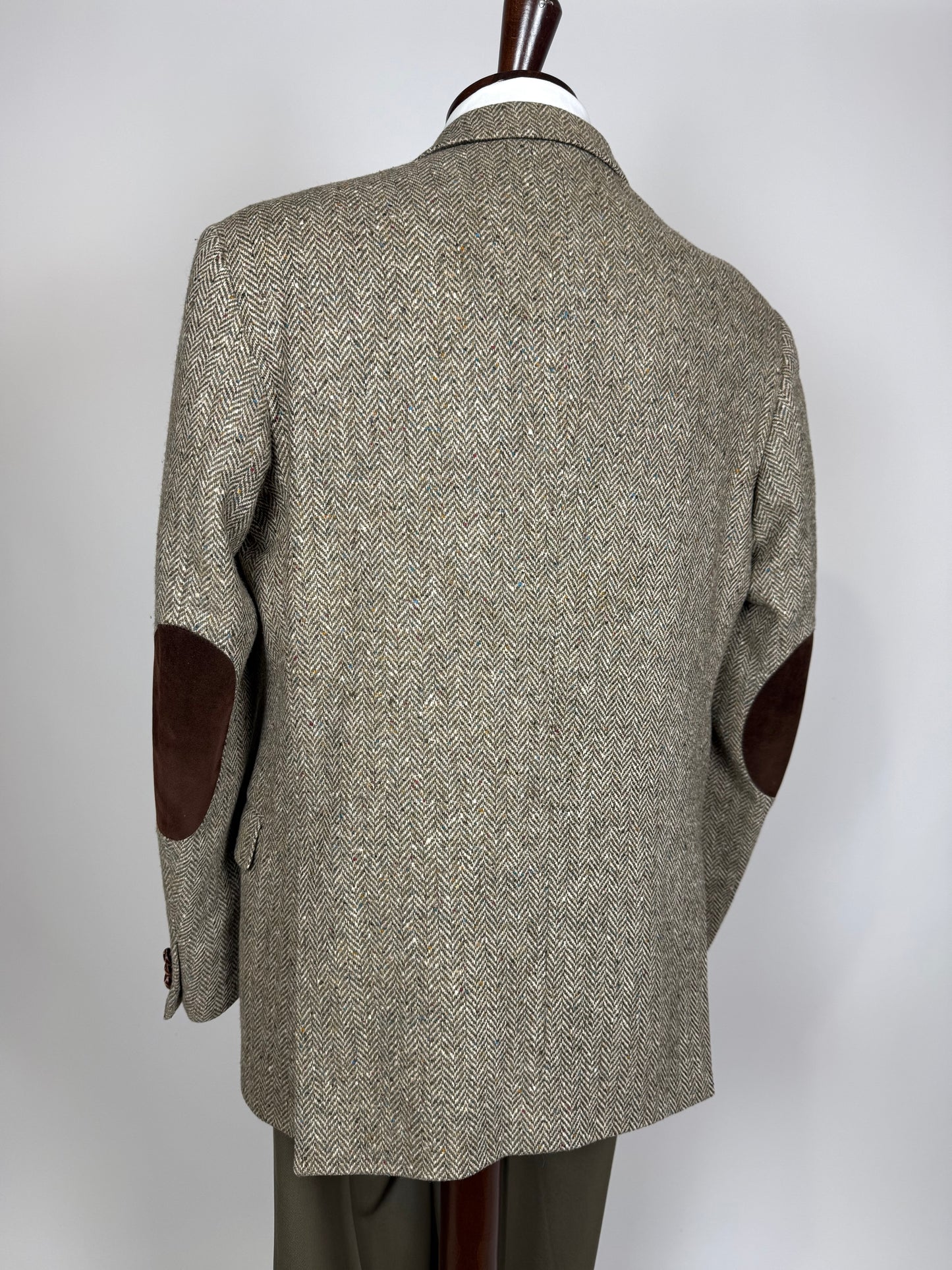 Giacca anni '90 donegal tweed salvia - tg. 52