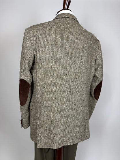 Giacca anni '90 donegal tweed salvia - tg. 52