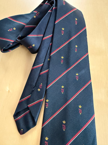 Cravatta regimental navy con stemmi