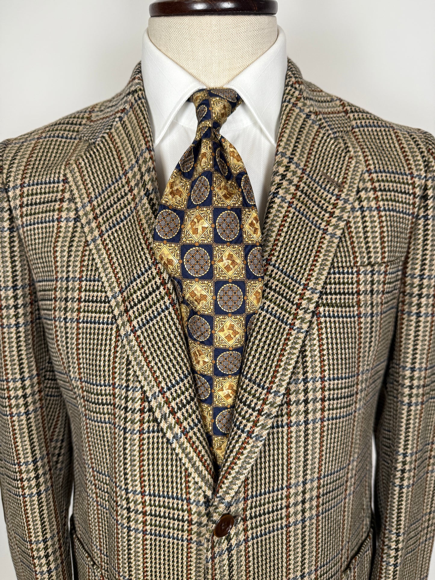 Giacca sartoriale in puro cashmere scozzese principe di Galles - tg. 46