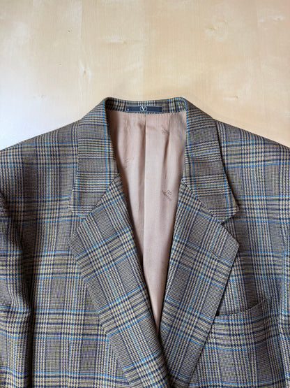 Giacca Valentino anni '80 principe di Galles verde - tg. 52