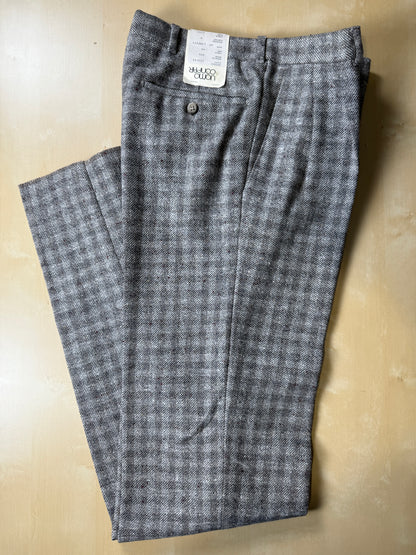 Pantaloni anni ‘70/‘80 tweed a quadri (NOS) - tg. 46