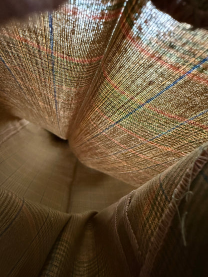 Completo anni ‘80 verde a quadri in cotone sfoderato - tg. 50