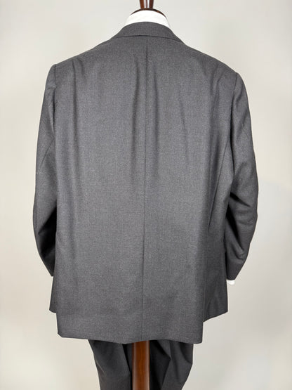 Completo sartoriale flanella inglese grigio antracite - tg. 62 corta drop 0