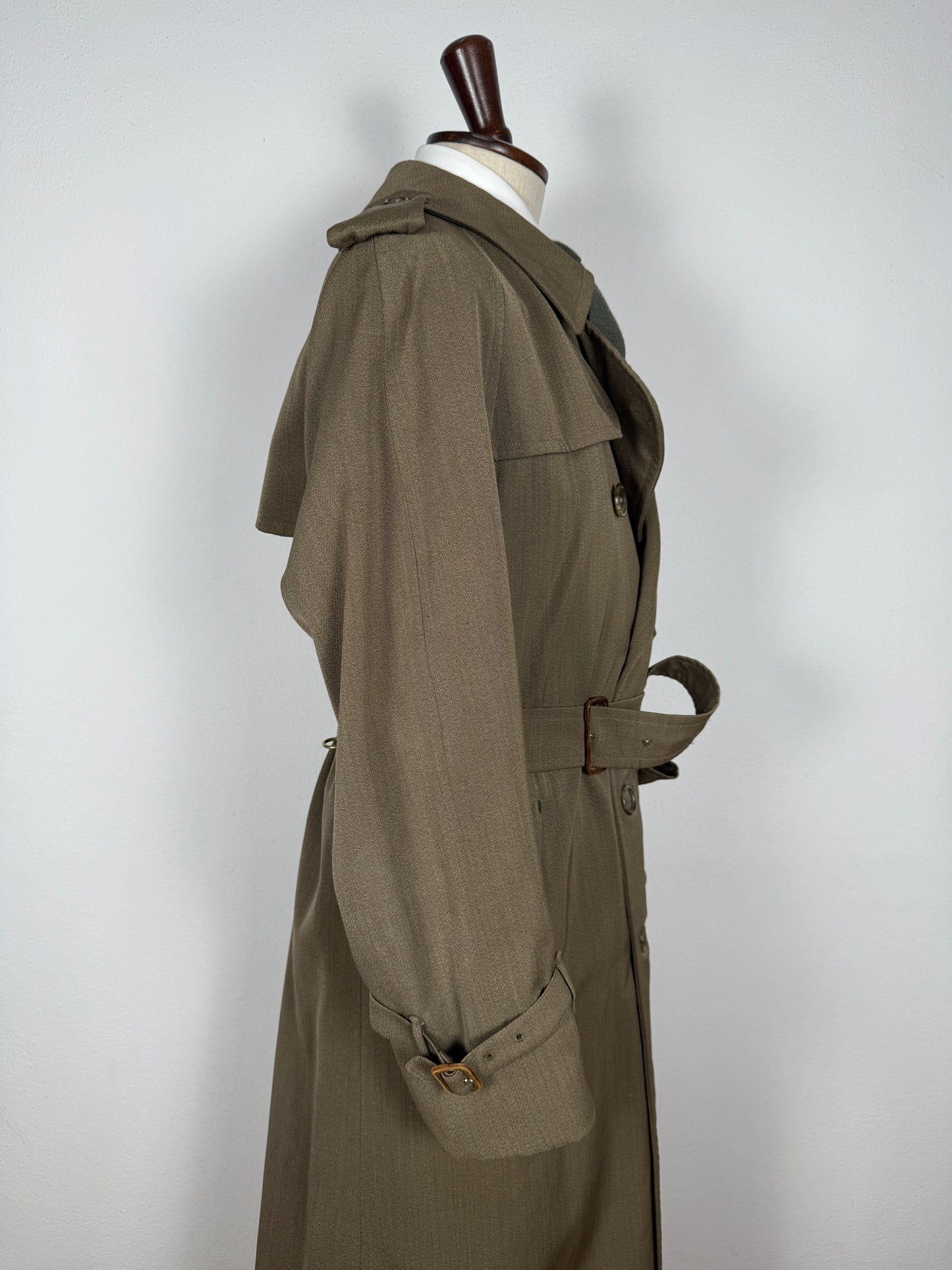 Trench Burberrys anni ‘80 in covert 100% lana - tg. 50-52