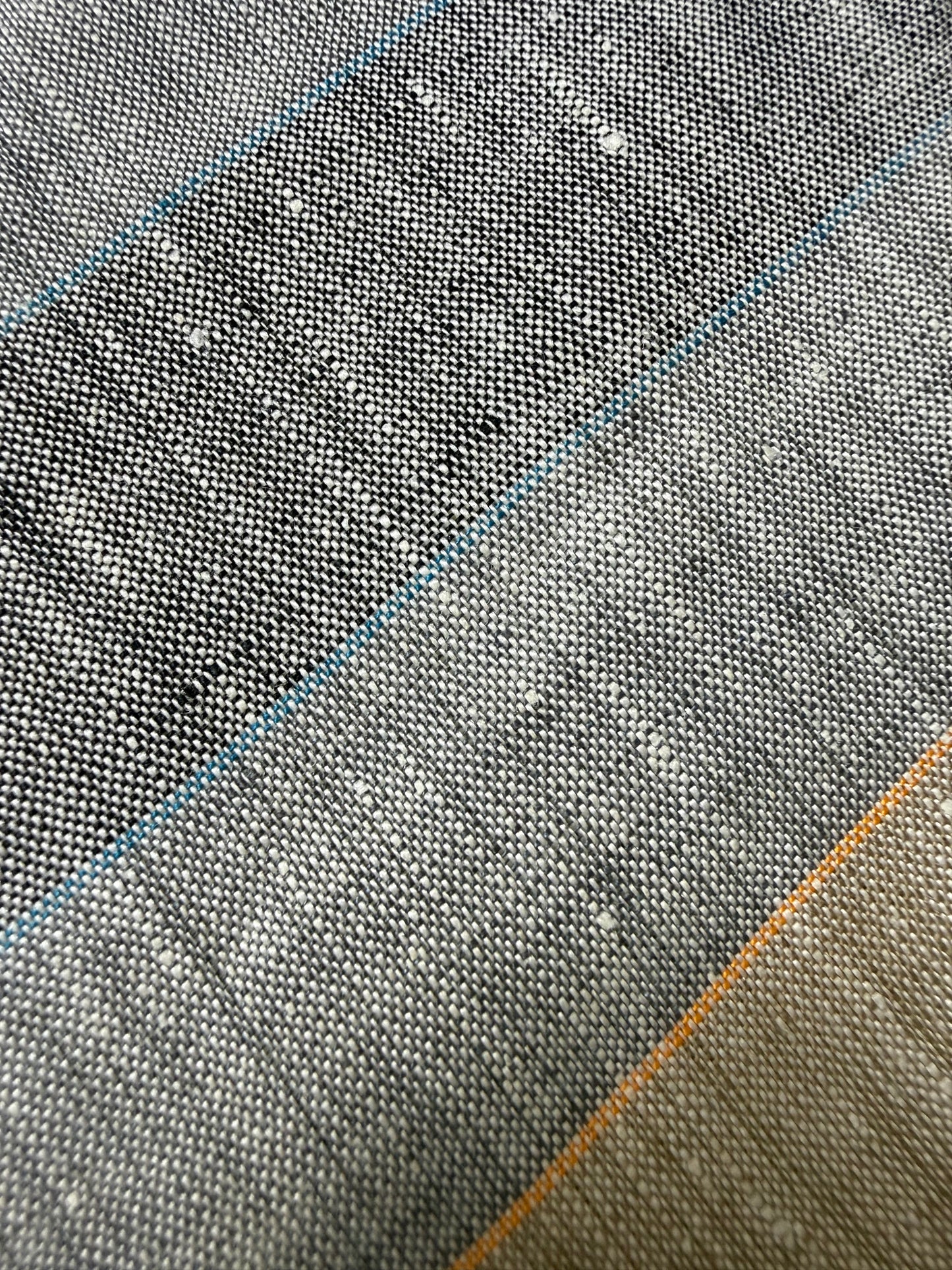 Cravatta vintage in lino grigio chiaro