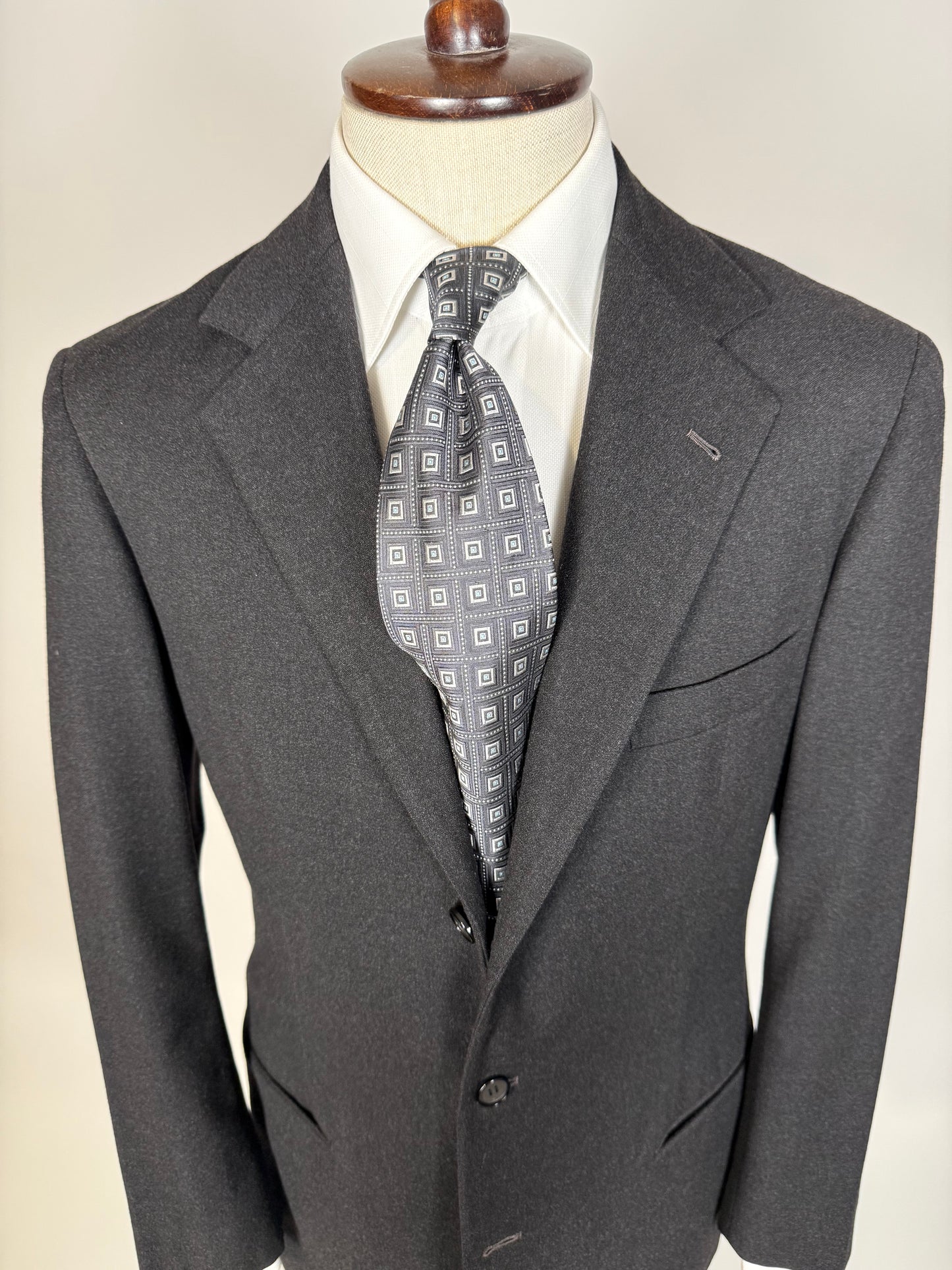 Completo anni ‘50/‘60 flanella antracite - tg. 46