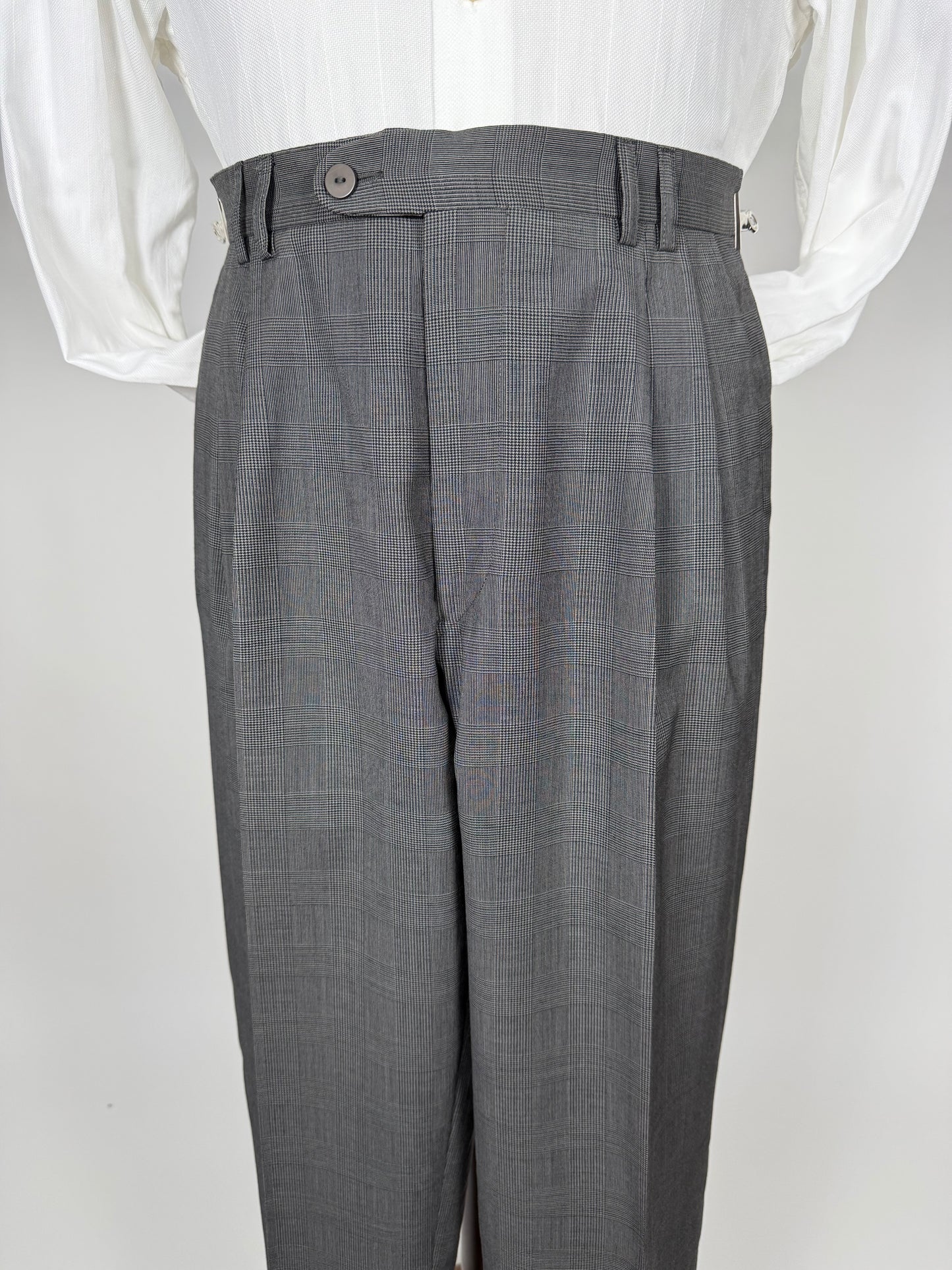 Pantaloni fresco lana principe di Galles anni '80 (NOS) - tg. 46/48