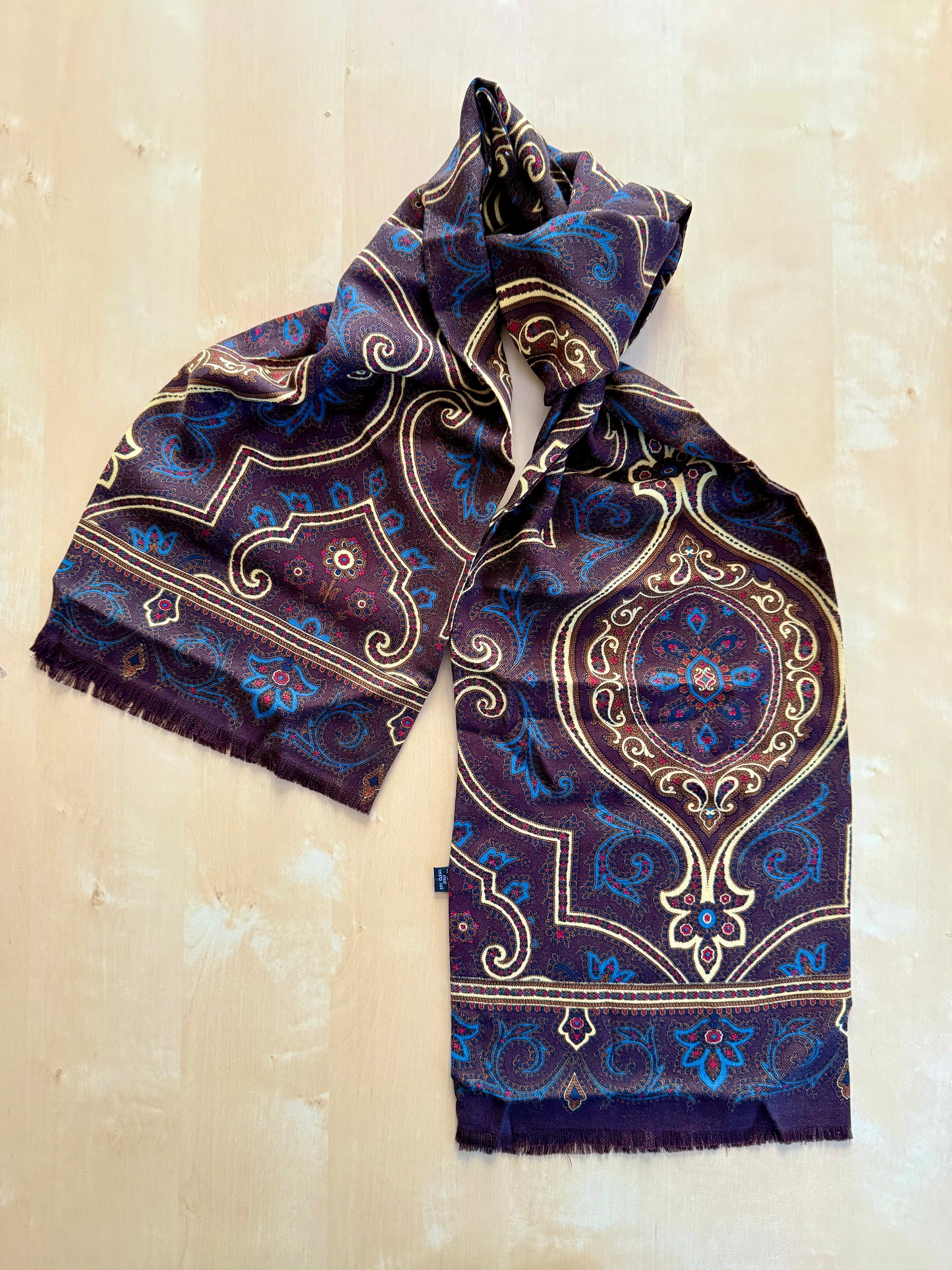 Sciarpa tubolare in flanella di lana paisley