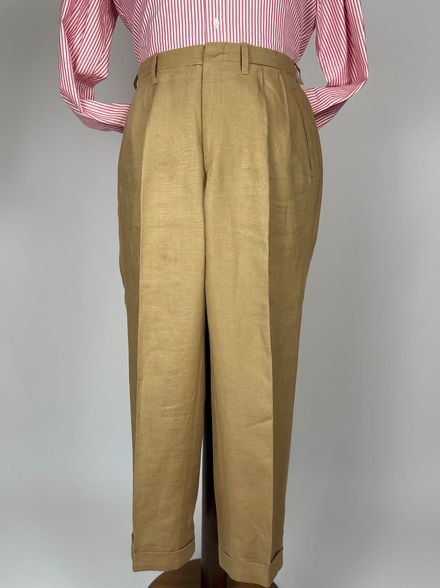 Completo sartoriale F. Di Marco lino irlandese beige - tg. 52 corta