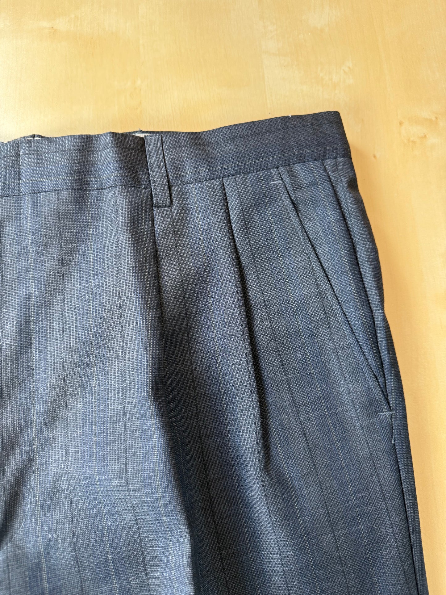 Pantaloni fresco lana grigio righe (NOS) - tg. 50