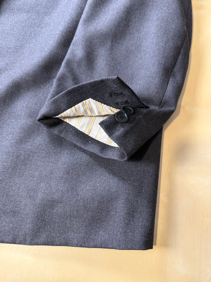 Completo sartoriale flanella inglese grigio antracite - tg. 62 corta drop 0