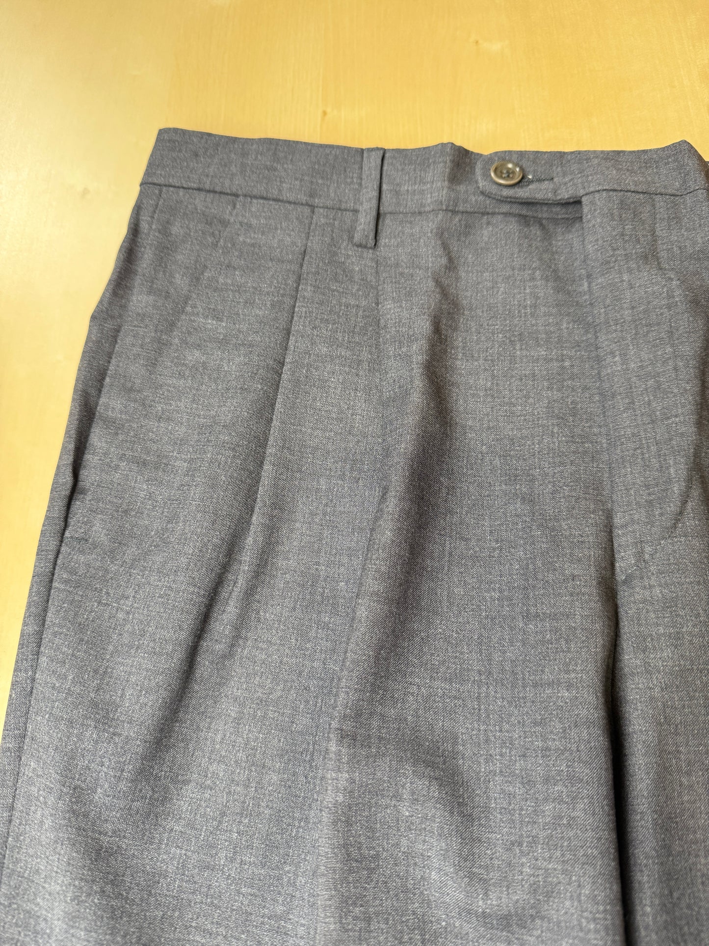 Pantalone anni ‘80 in fresco lana grigio antracite (NOS) - tg. 48