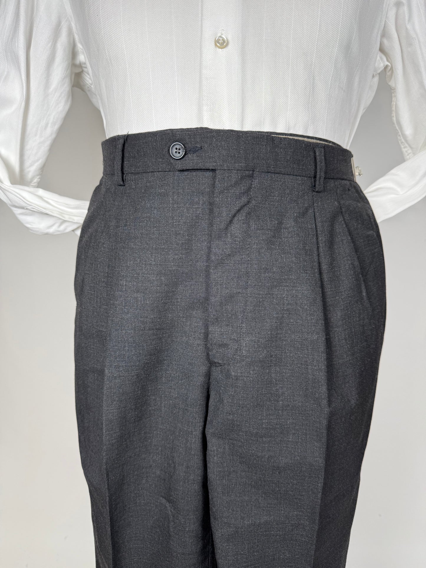 Pantaloni fresco lana grigio antracite - tg. 50