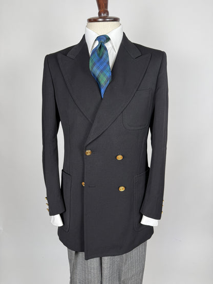 Navy blazer doppiopetto Pierre Cardin anni '70 - tg. 46