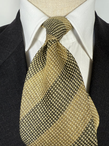 Cravatta Emporio Armani vintage in seta piquet regimental