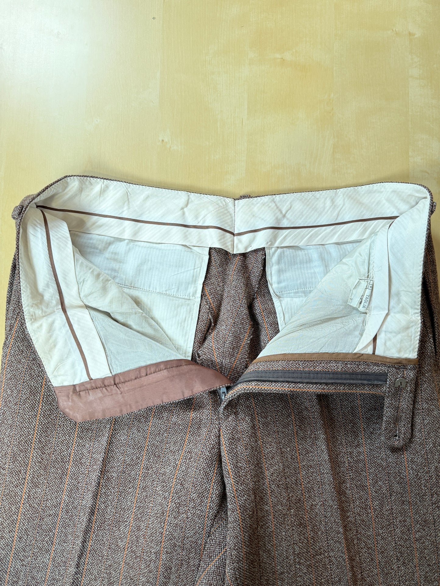 Completo anni ‘70 tweed marrone - tg. 50