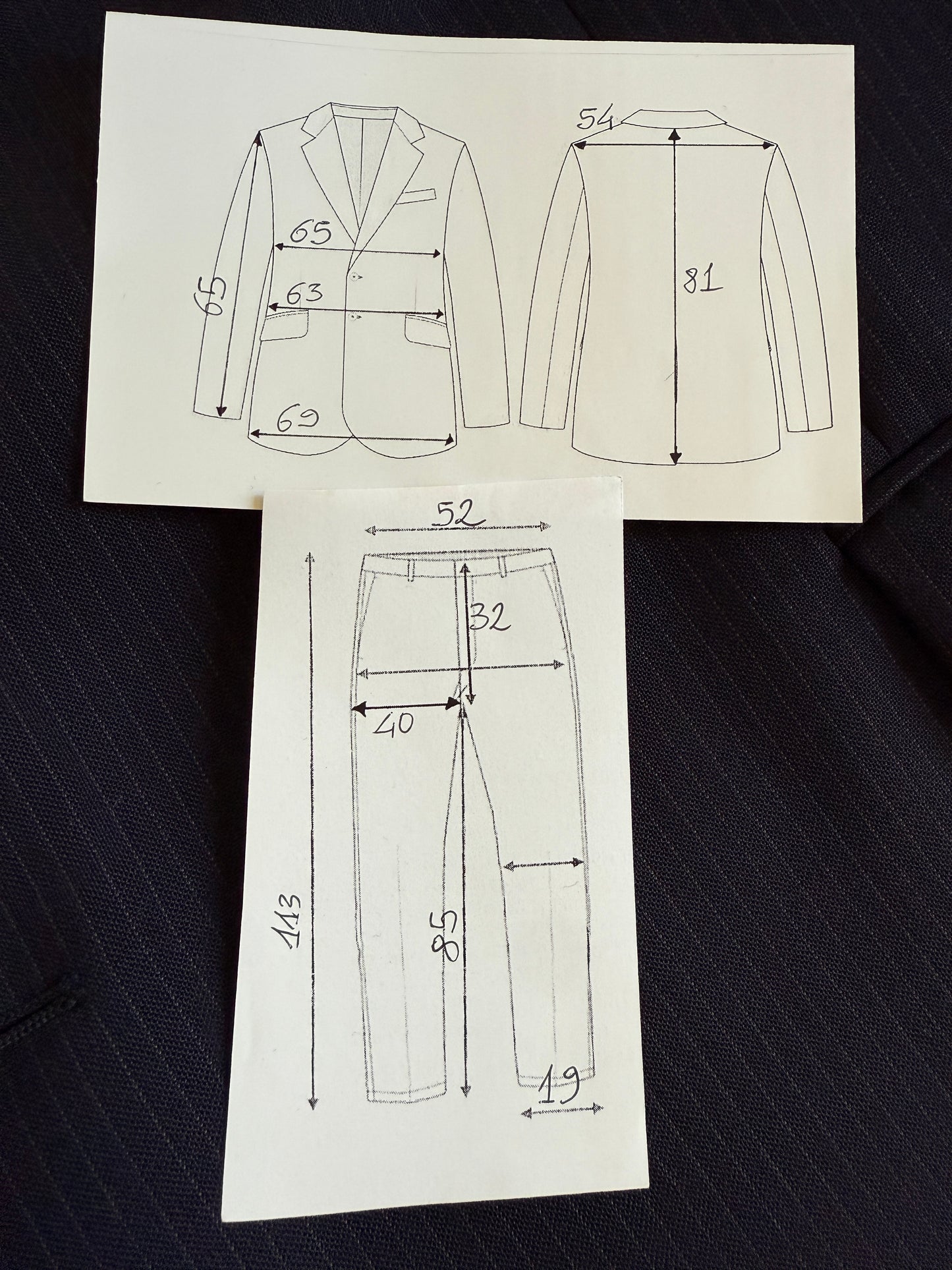 Completo Facis anni ‘90 blu gessato - tg. 58