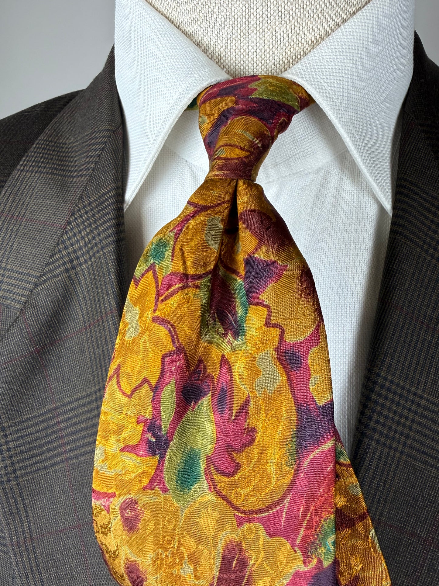 Cravatta Fendi vintage floreale jacquard