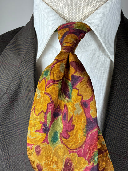 Cravatta Fendi vintage floreale jacquard