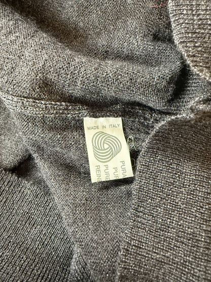 Gilet in pura lana merino grigio antracite - L (50-52)