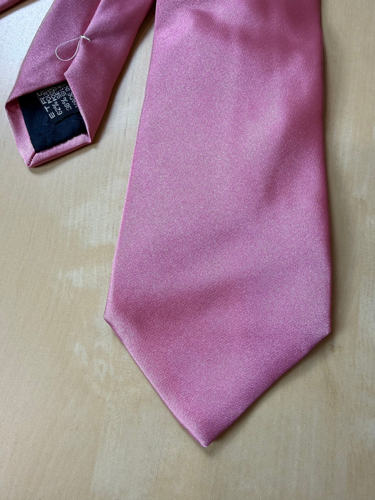 Cravatta Etro raso rosa tinta unita