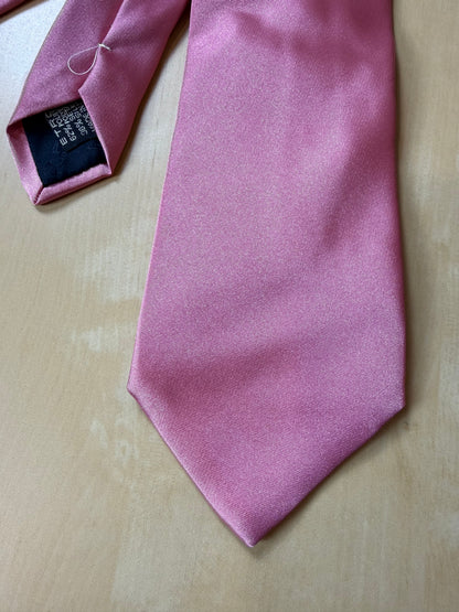 Cravatta Etro raso rosa tinta unita