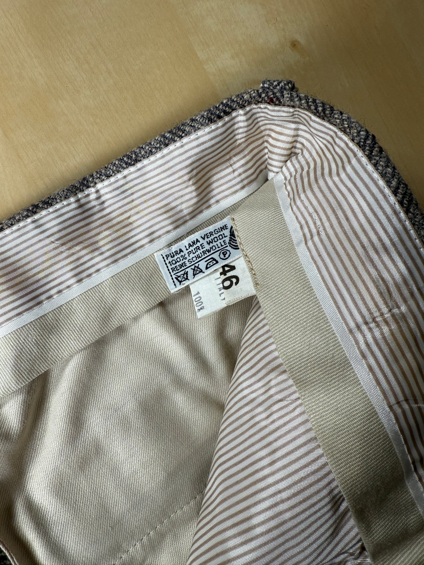 Pantaloni anni ‘70/‘80 tweed a quadri (NOS) - tg. 46