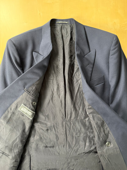 Giacca doppiopetto anni ‘80 flanella blu - tg. 50/52