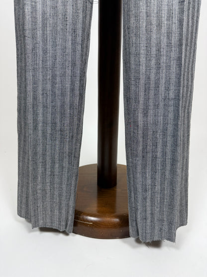 Pantaloni anni '80 grigio chiaro misto lana viscosa e seta (NOS) - tg. 50