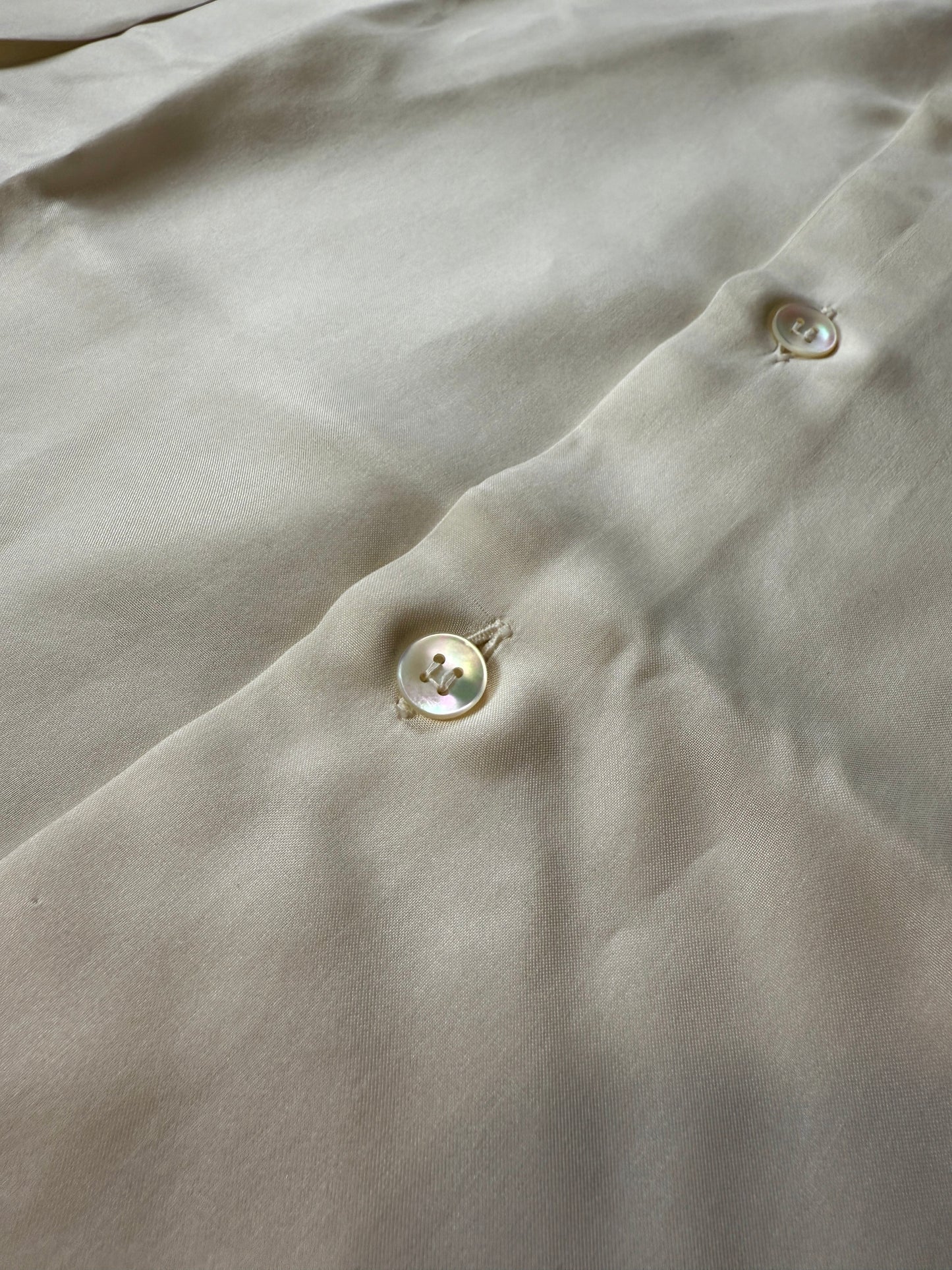 Camicia da smoking anni ‘70 in seta pura - collo 43 tg. L