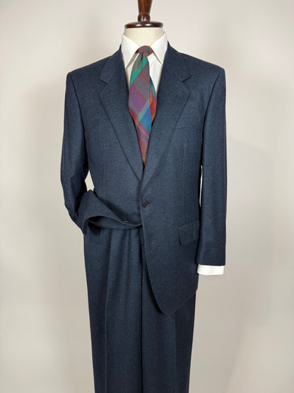Completo anni ‘80 tessuto Loro Piana flanella lana e cashmere - tg. 50