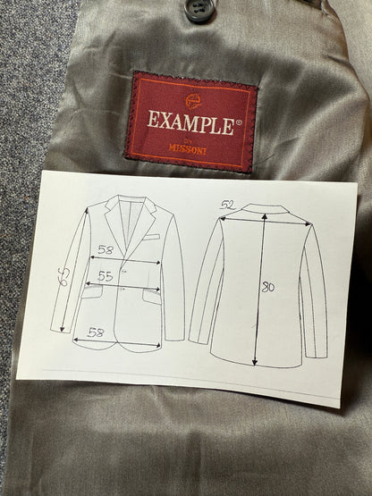 Giacca Missoni anni ‘80 grigio petrolio donegal - tg. 52