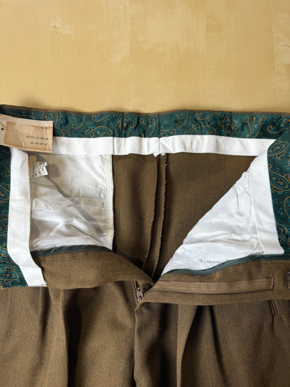 Pantaloni anni ‘80 color senape tripla pince (NOS) - tg. 44