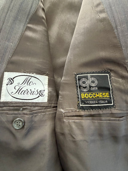 Completo doppiopetto anni ‘70/‘80 pura seta shantung - tg. 48/50