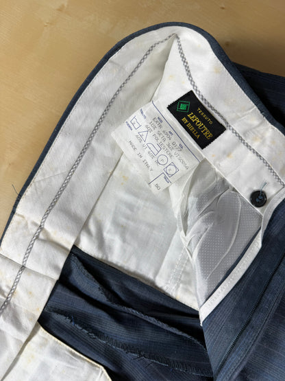 Pantaloni anni '80 blu a righe (NOS) - tg. 50