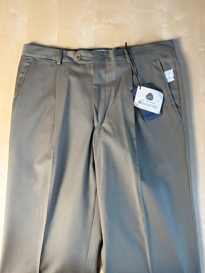 Pantalone anni ‘90 fresco lana verde salvia (NOS) - tg. 48