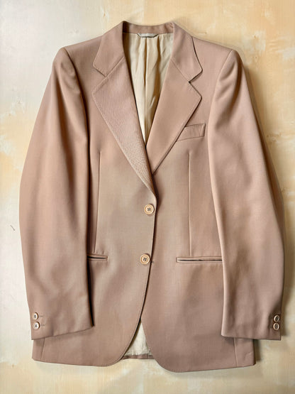 Completo 3 pezzi anni ‘70 twill pettinato beige - tg. 44