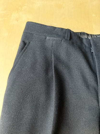 Completo 3 pezzi sartoriale anni ‘60/‘70 in flanella antracite - tg. 50