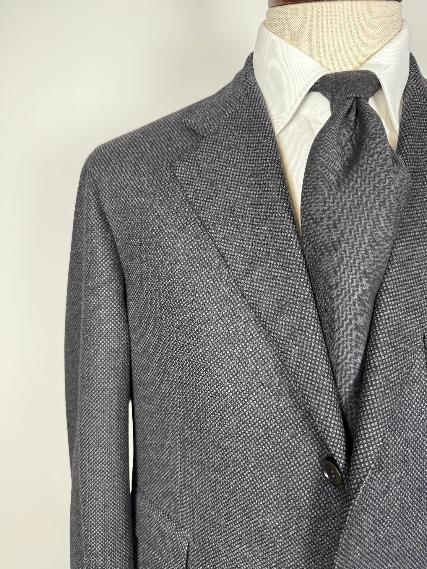 Giacca Caruso tessuto Zegna flanella occhio di pernice - tg. 52