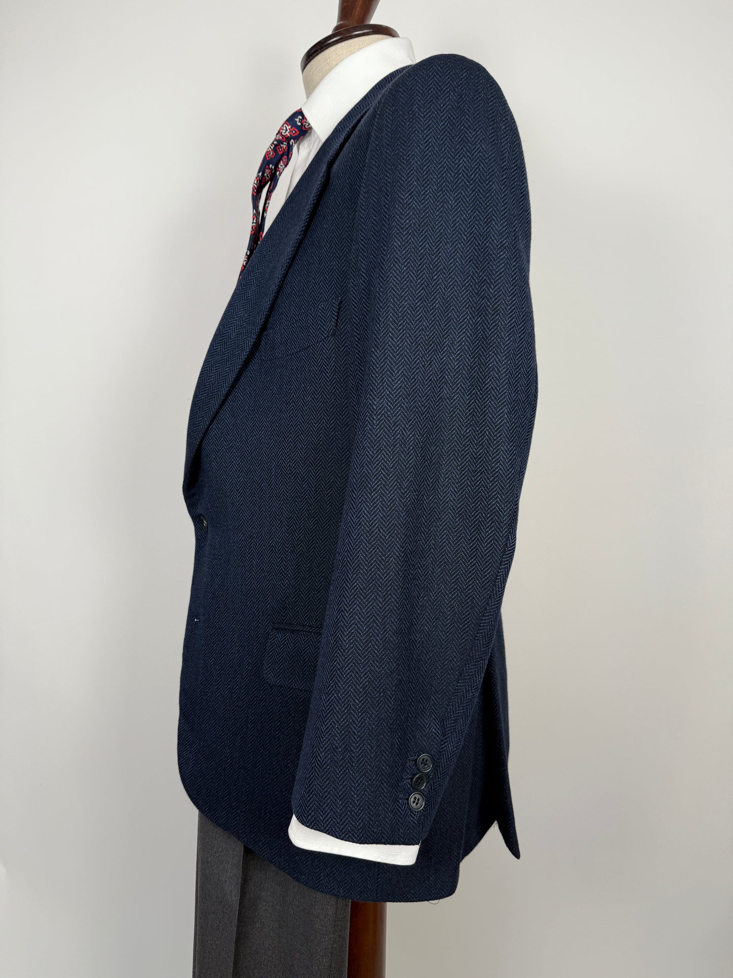 Giacca anni '90 spigato lana e cashmere Loro Piana - tg. 50/52