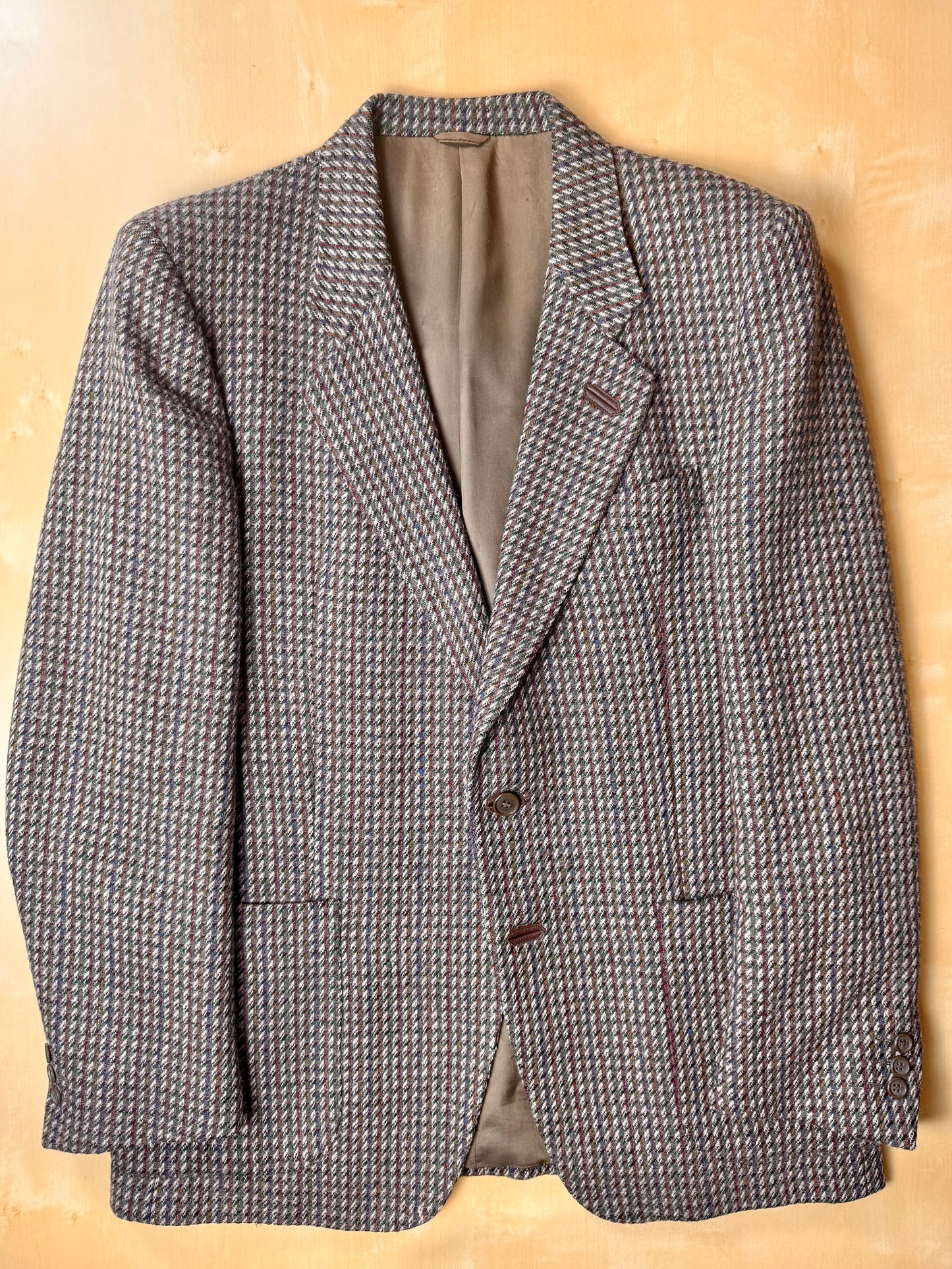 Giacca anni ‘70 in tweed multicolore - tg. 48/50