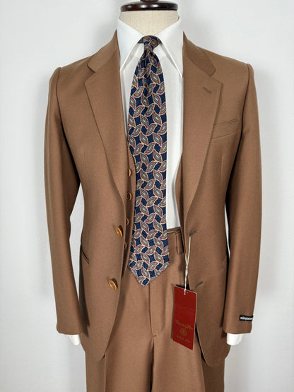 Completo 3 pezzi Marzotto anni ‘70/'80 color cammello (NOS) - tg. 42