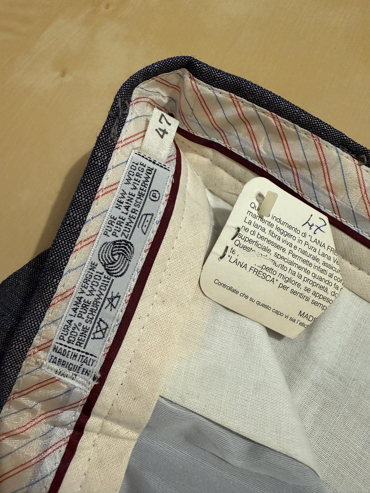 Pantalone anni ‘70 in fresco lana grigio (NOS) - tg. 48/50